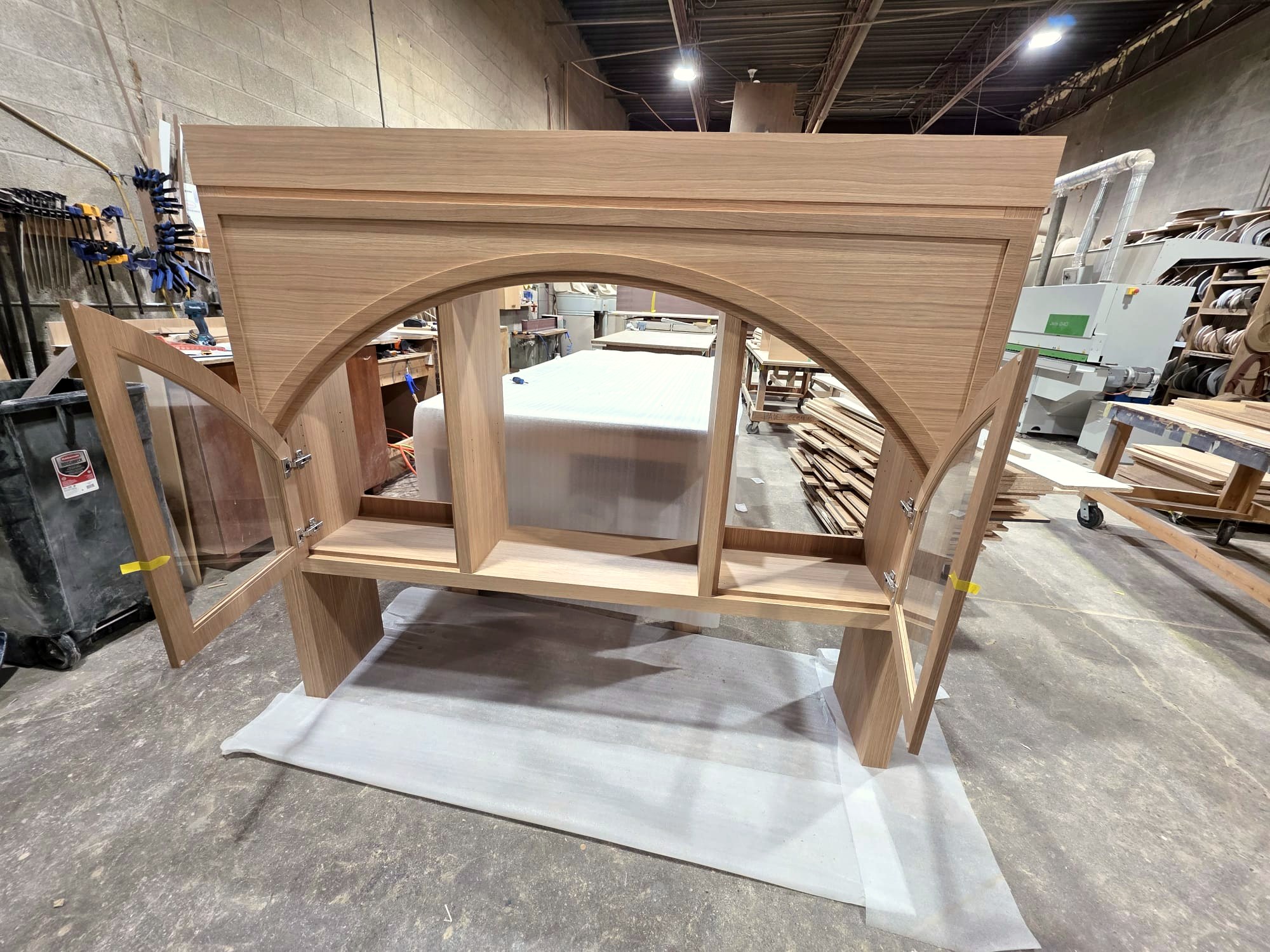Custom cabinetry components reviewed by the Bespoke Cabinet House team in the workshop